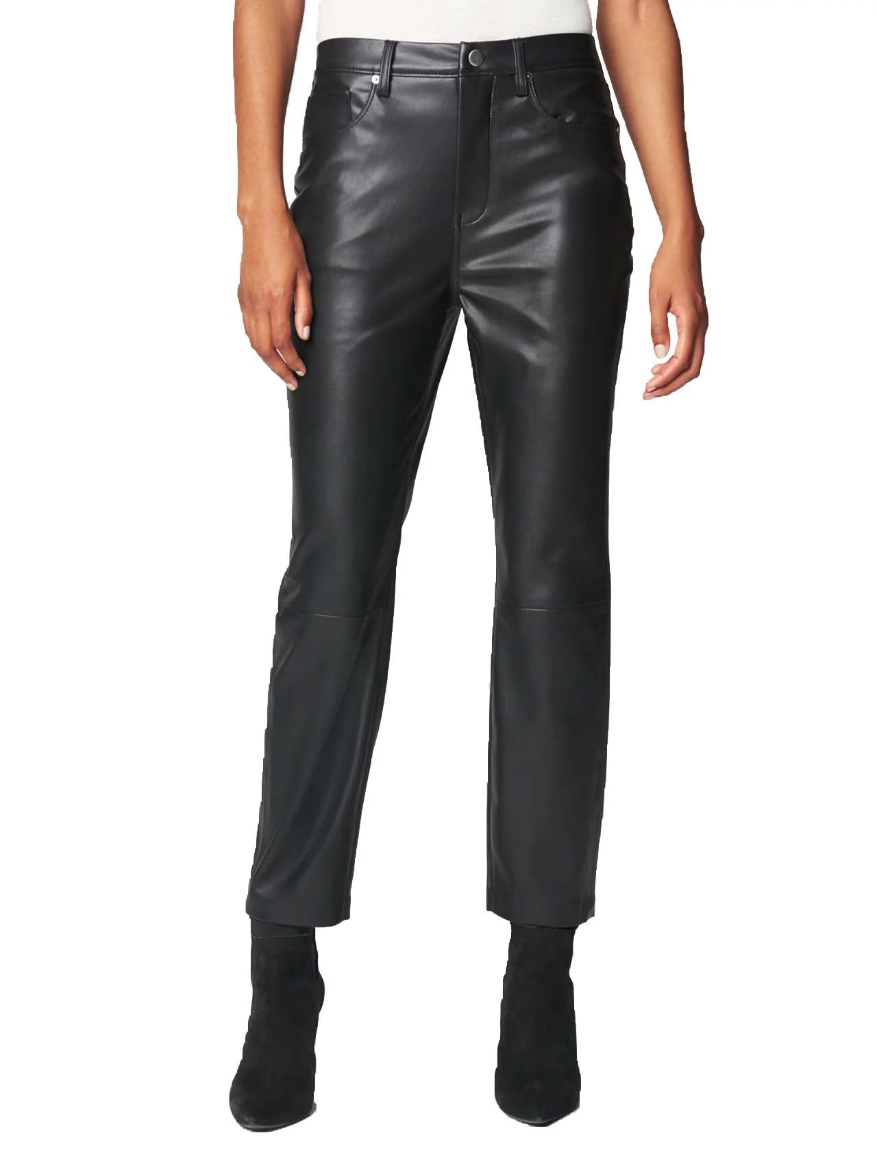 Vegan Leather High Rise Pants - Image 2